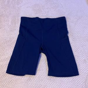 Navy blue biker shorts